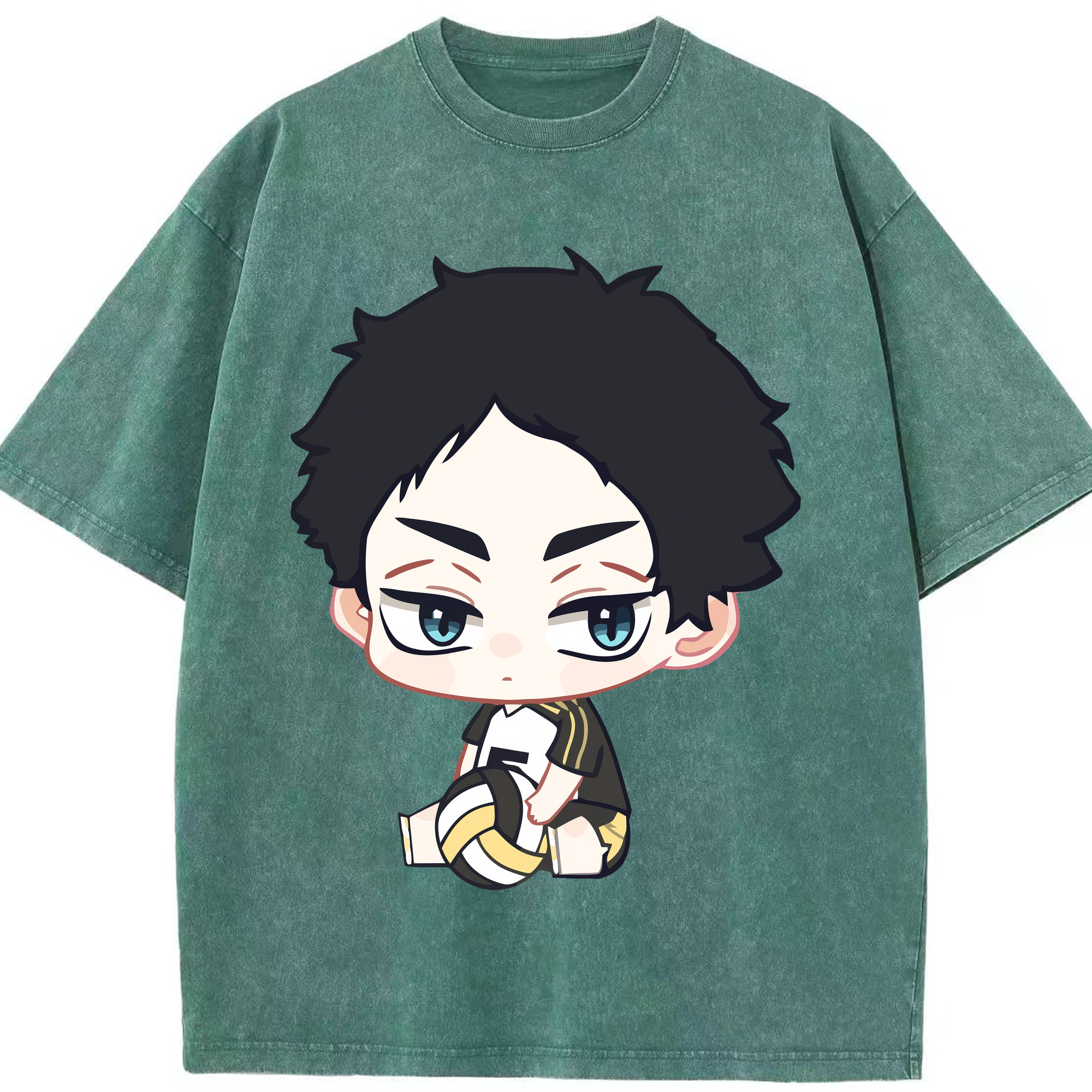 （画像用） ハイキュー!! Haikyu!! 綿100% ヴィンテージ風 半袖Tシャツ（フロントプリント）